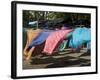 Colourful Beach Wraps for Sale, Manuel Antonio, Costa Rica, Central America-R H Productions-Framed Photographic Print