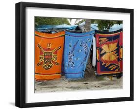 Colourful Beach Wraps for Sale, Manuel Antonio, Costa Rica-Robert Harding-Framed Photographic Print
