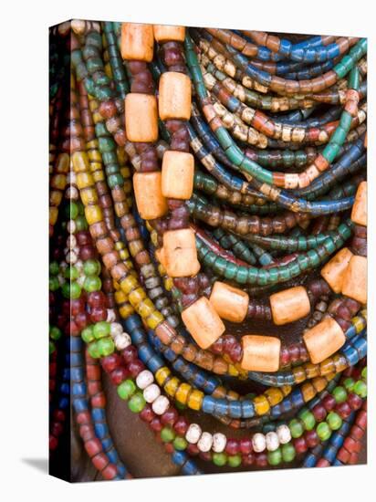 Colourful Beads Worn by a Woman of the Galeb Tribe, Lower Omo Valley, Ethiopia-Gavin Hellier-Stretched Canvas