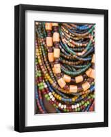 Colourful Beads Worn by a Woman of the Galeb Tribe, Lower Omo Valley, Ethiopia-Gavin Hellier-Framed Photographic Print