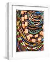 Colourful Beads Worn by a Woman of the Galeb Tribe, Lower Omo Valley, Ethiopia-Gavin Hellier-Framed Photographic Print