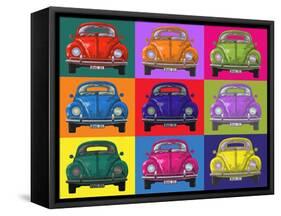 Colourful Beetles-Peter Adderley-Framed Stretched Canvas