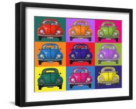 Colourful Beetles-Peter Adderley-Framed Art Print