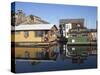 Colourful Boat Houses, Fisherman's Wharf, Victoria, Vancouver Island, British Columbia, Canada, Nor-Martin Child-Stretched Canvas