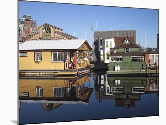 Colourful Boat Houses, Fisherman's Wharf, Victoria, Vancouver Island, British Columbia, Canada, Nor-Martin Child-Mounted Photographic Print