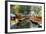 Colourful Boats at the Floating Gardens in Xochimilco-John Woodworth-Framed Photographic Print