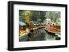 Colourful Boats at the Floating Gardens in Xochimilco-John Woodworth-Framed Photographic Print