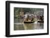 Colourful Boats at the Floating Gardens in Xochimilco-John Woodworth-Framed Photographic Print