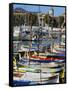 Colourful Boats in Port Lympia, Quartier Du Port, Nice, Alpes Maritimes, Provence, Cote D'Azur, Fre-Peter Richardson-Framed Stretched Canvas