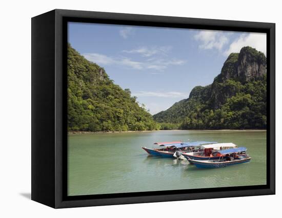 Colourful Boats, Langkawi Island, Kedah State, Malaysia, Southeast Asia, Asia-Christian Kober-Framed Stretched Canvas