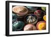 Colourful Bowls in the Old Souk, Old Medina, Marrakesh (Marrakech), Morocco, North Africa-Stephen Studd-Framed Photographic Print