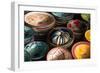 Colourful Bowls in the Old Souk, Old Medina, Marrakesh (Marrakech), Morocco, North Africa-Stephen Studd-Framed Photographic Print