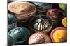 Colourful Bowls in the Old Souk, Old Medina, Marrakesh (Marrakech), Morocco, North Africa-Stephen Studd-Mounted Photographic Print