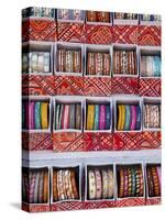 Colourful Braclets for Sale in a Shop in Jaipur, Rajasthan, India-Gavin Hellier-Stretched Canvas