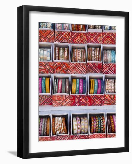 Colourful Braclets for Sale in a Shop in Jaipur, Rajasthan, India-Gavin Hellier-Framed Photographic Print