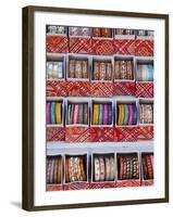 Colourful Braclets for Sale in a Shop in Jaipur, Rajasthan, India-Gavin Hellier-Framed Photographic Print