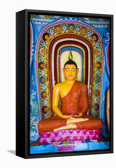 Colourful Buddha Statue at Isurumuniya Vihara-Matthew Williams-Ellis-Framed Stretched Canvas