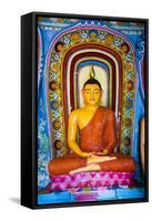 Colourful Buddha Statue at Isurumuniya Vihara-Matthew Williams-Ellis-Framed Stretched Canvas