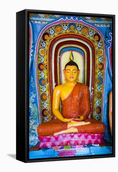 Colourful Buddha Statue at Isurumuniya Vihara-Matthew Williams-Ellis-Framed Stretched Canvas