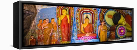 Colourful Buddha Statues at Isurumuniya Vihara-Matthew Williams-Ellis-Framed Stretched Canvas