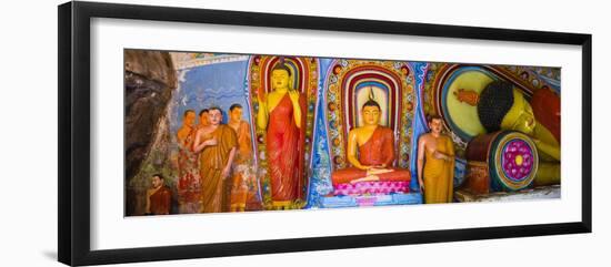 Colourful Buddha Statues at Isurumuniya Vihara-Matthew Williams-Ellis-Framed Photographic Print