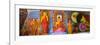 Colourful Buddha Statues at Isurumuniya Vihara-Matthew Williams-Ellis-Framed Photographic Print