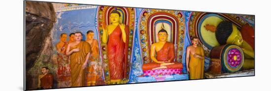 Colourful Buddha Statues at Isurumuniya Vihara-Matthew Williams-Ellis-Mounted Photographic Print