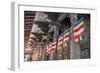 Colourful Buddhist Flags Adorning Columns-Charlie-Framed Photographic Print