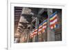 Colourful Buddhist Flags Adorning Columns-Charlie-Framed Photographic Print