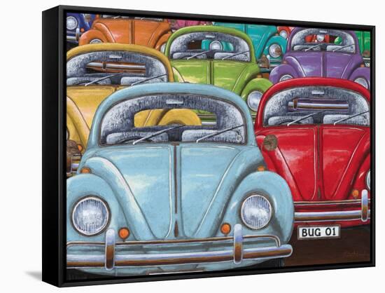 Colourful Bugs-Peter Adderley-Framed Stretched Canvas