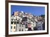 Colourful Buildings at Riomaggiore-Mark Sunderland-Framed Photographic Print