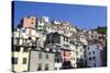 Colourful Buildings at Riomaggiore-Mark Sunderland-Stretched Canvas