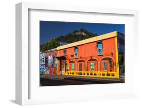 Colourful Buildings in Barrio Bellavista (Bellavista Neighborhood), Santiago Province, Chile-Matthew Williams-Ellis-Framed Photographic Print