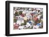 Colourful Buildings in Downtown Reykjavik Seen from the Top of Hallgrimskirkja, Reykjavik, Iceland-Lee Frost-Framed Photographic Print