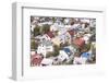 Colourful Buildings in Downtown Reykjavik Seen from the Top of Hallgrimskirkja, Reykjavik, Iceland-Lee Frost-Framed Photographic Print