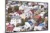 Colourful Buildings in Downtown Reykjavik Seen from the Top of Hallgrimskirkja, Reykjavik, Iceland-Lee Frost-Mounted Photographic Print