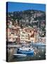 Colourful Buildings, Villefranche, Alpes-Maritimes, Provence-Alpes-Cote D'Azur, French Riviera-Adina Tovy-Stretched Canvas