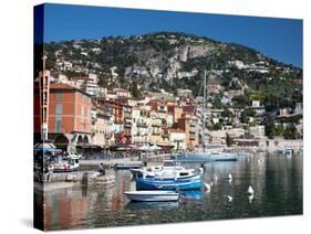 Colourful Buildings, Villefranche, Alpes-Maritimes, Provence-Alpes-Cote D'Azur, French Riviera-Adina Tovy-Stretched Canvas