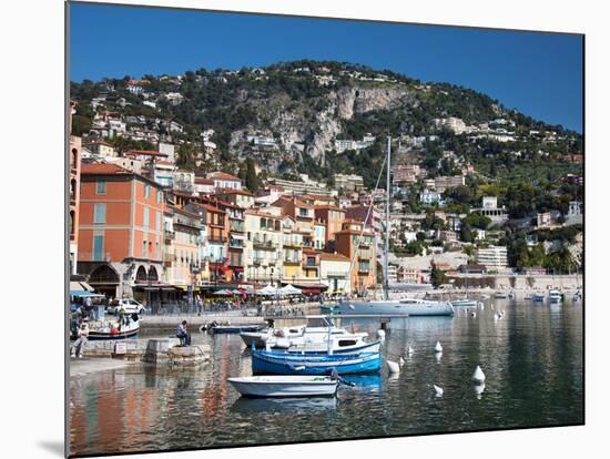 Colourful Buildings, Villefranche, Alpes-Maritimes, Provence-Alpes-Cote D'Azur, French Riviera-Adina Tovy-Mounted Photographic Print