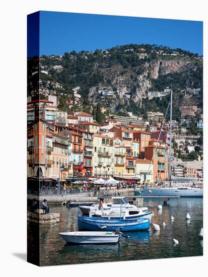 Colourful Buildings, Villefranche, Alpes-Maritimes, Provence-Alpes-Cote D'Azur, French Riviera-Adina Tovy-Stretched Canvas