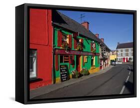 Colourful Cafe in Kilgarvan Village, County Kerry, Ireland-null-Framed Stretched Canvas