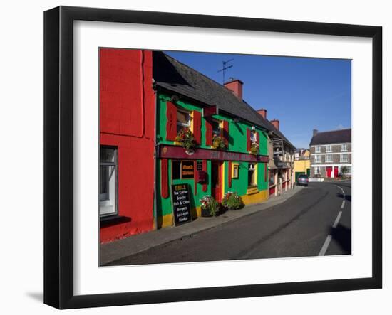 Colourful Cafe in Kilgarvan Village, County Kerry, Ireland-null-Framed Photographic Print