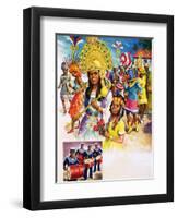 Colourful Carnival in Trinidad-null-Framed Premium Giclee Print