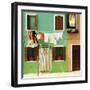 Colourful Casa - Clothesline-Chris Simpson-Framed Giclee Print