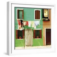 Colourful Casa - Clothesline-Chris Simpson-Framed Giclee Print