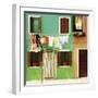 Colourful Casa - Clothesline-Chris Simpson-Framed Giclee Print