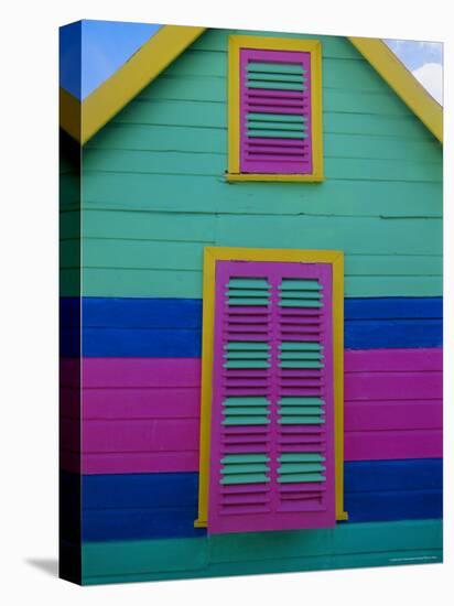 Colourful Chattel House Front, Barbados, West Indies, Caribbean, Central America-Gavin Hellier-Stretched Canvas