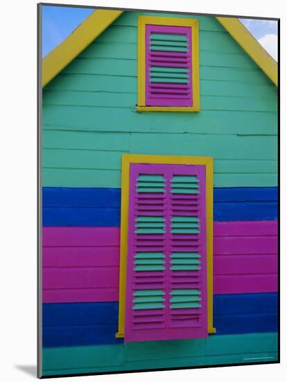 Colourful Chattel House Front, Barbados, West Indies, Caribbean, Central America-Gavin Hellier-Mounted Photographic Print
