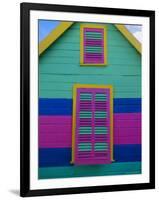 Colourful Chattel House Front, Barbados, West Indies, Caribbean, Central America-Gavin Hellier-Framed Photographic Print