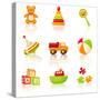 Colourful Children'S Toys Icons-Rainledy-Stretched Canvas